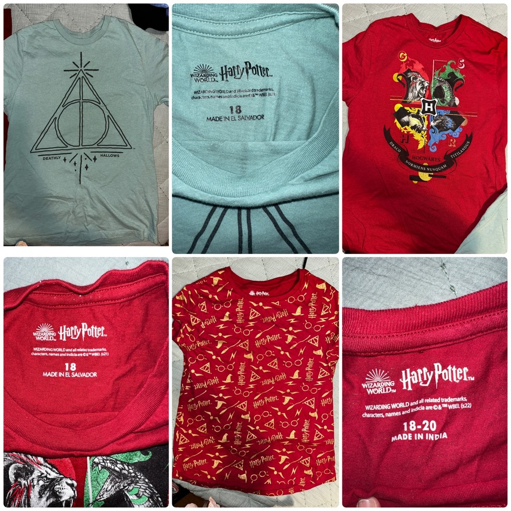3 Harry Potter Graphic T-Shirts Set Sz 18, 18-20